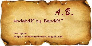 Andaházy Bandó névjegykártya